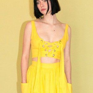 Mara Hoffman Linen Bustier
